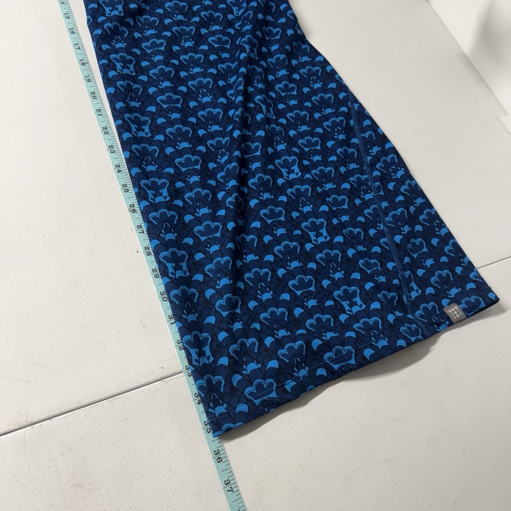 Title Nine Dream Getaway Long Sleeve Dress Venetian Blue Print Small Activewear - Picture 3 of 11